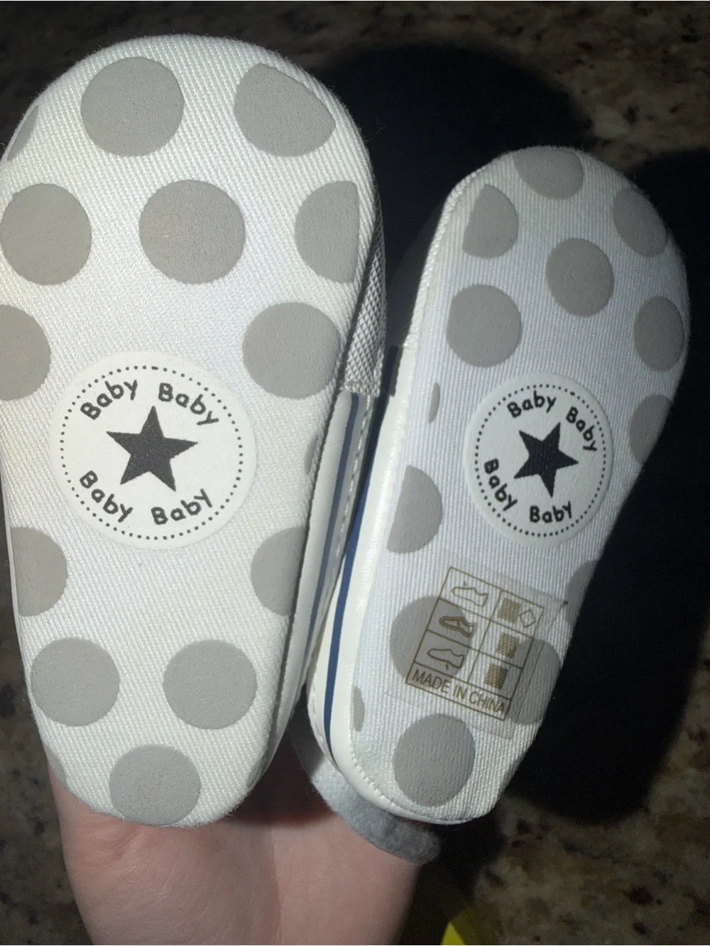 Toddler Grey and White Canvas Sneakers